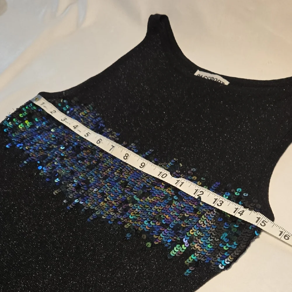 Vintage Passport Black Sequin Tank Top - Picture 9 of 10